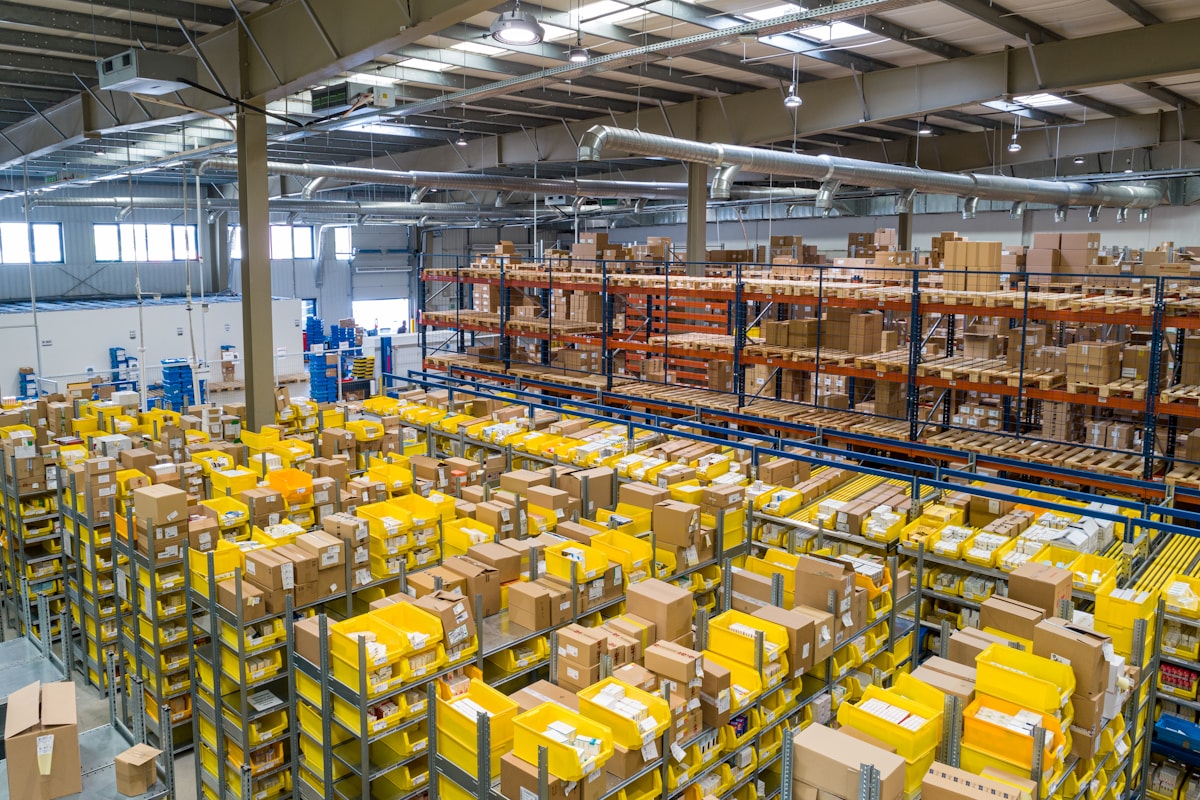 Warehouse shelving and logistics operations